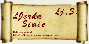 LJerka Simić vizit kartica